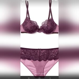 Adore Me Lace Bra Set - Deep Purple